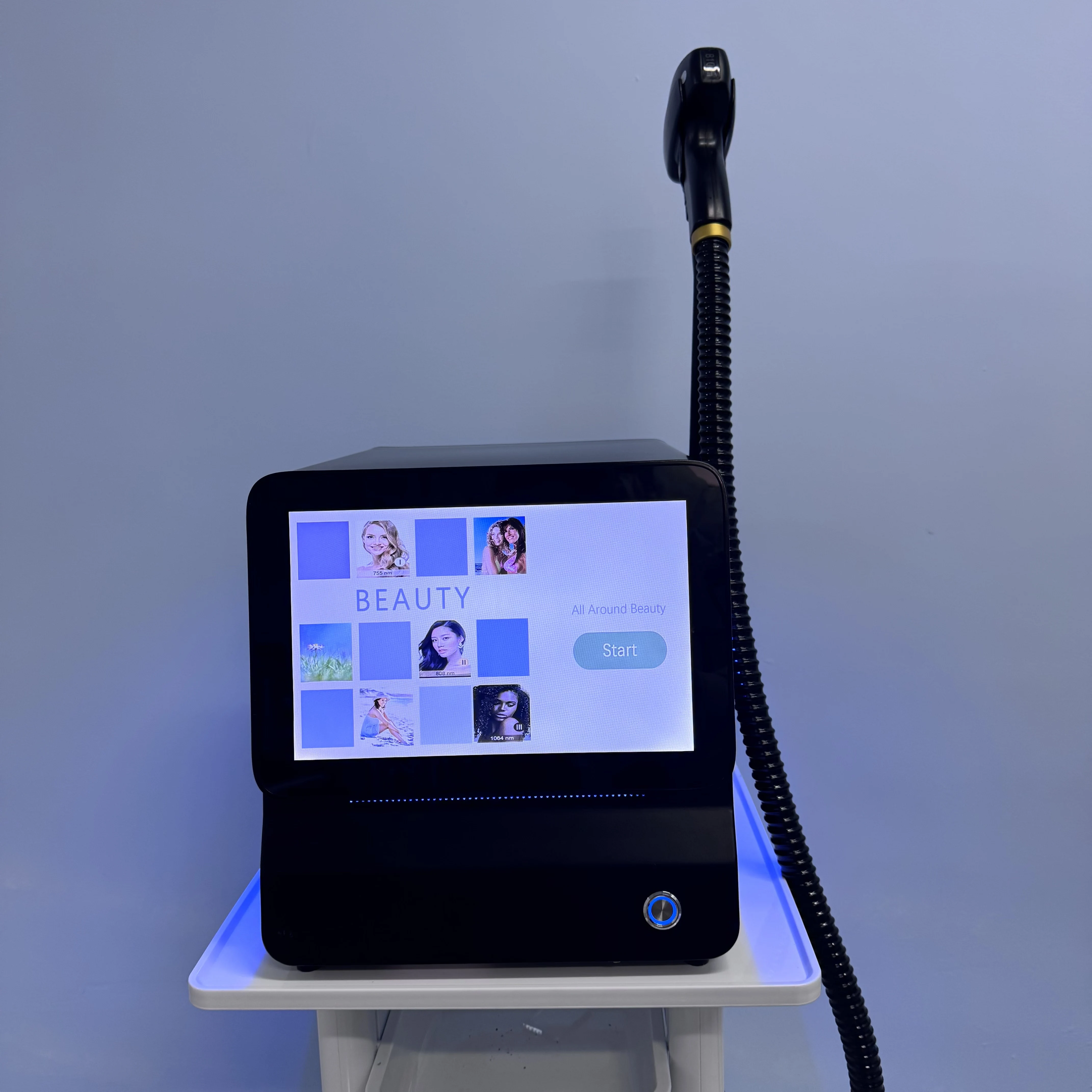 NUOVA macchina per la depilazione laser a diodi 808 810nm 3 lunghezze d'onda personalizzata 4000W ad alta potenza ICE Platinum Alexandrite indolore