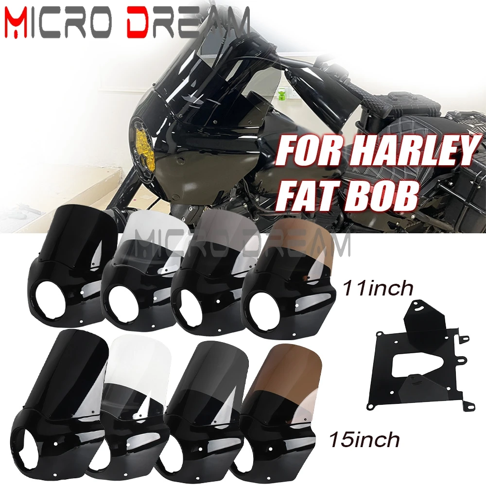 Club Style Motorcycle For BAJA Designs LP6 Pro Front Headlight Fairing Bracket Kit For Harley Softail FXFB FXFBS Fat Bob 18-24