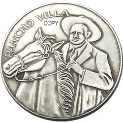MX(01)Mexico Pancho Villa-2-oz-silver Plated rarely Copy Coin