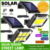 LED Solar Split Wall Lamp Outdoor Waterproof Motion Sensor 3 Mode Solar Light Waterproof Flood For Garden Security Wall Light