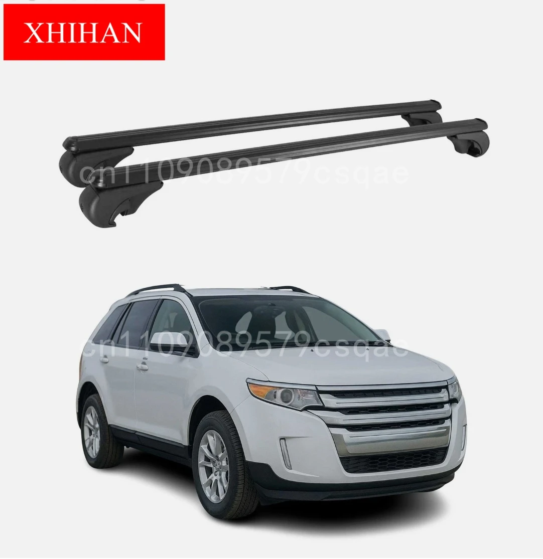

for Ford Edge 2007-2024 Black 2Pcs Lockable Roof Rack Cross Bars Luggage Carrier