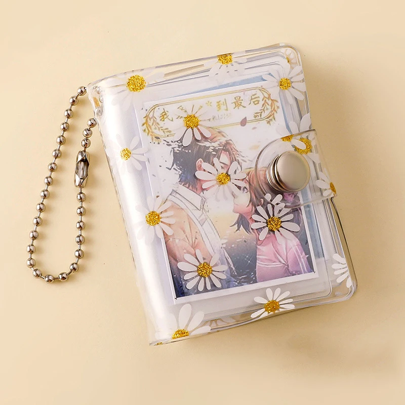 2 Inch 20 Pockets Small Photo Album Mini Photos Collect Book Creative Card Holder With Keychain Instax Card Bag Photocard Holder