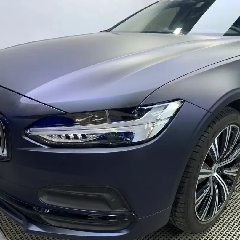 

Ультраматовый волшебный виниловый рулон, обертка на капот из углеродного волокна, черный, синий цвет для автомобиля, наклейка на капот, матовая отделка, авто наклейка на кузов