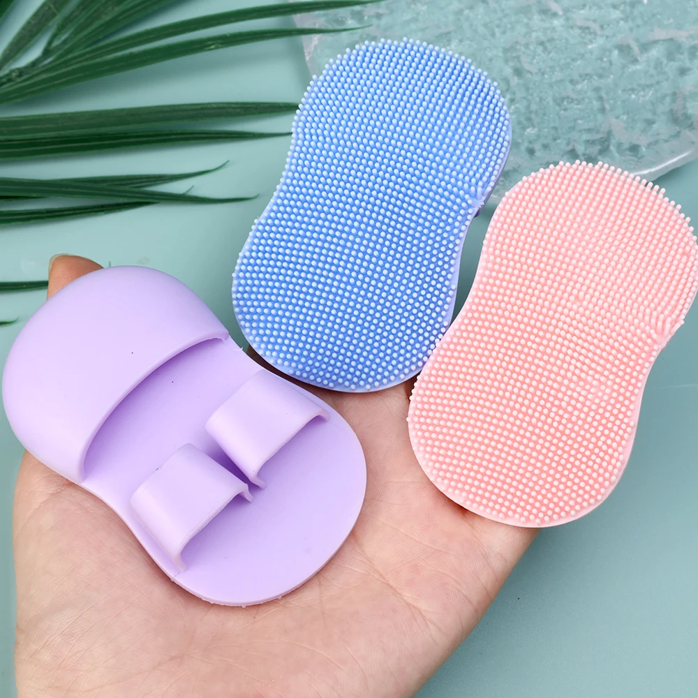 5PCS Soft Silicone Face Cleaning Brush Removal Exfoliating Massage Brushes Portable Facial Scrub Cleansing Brushes Beauty Tools