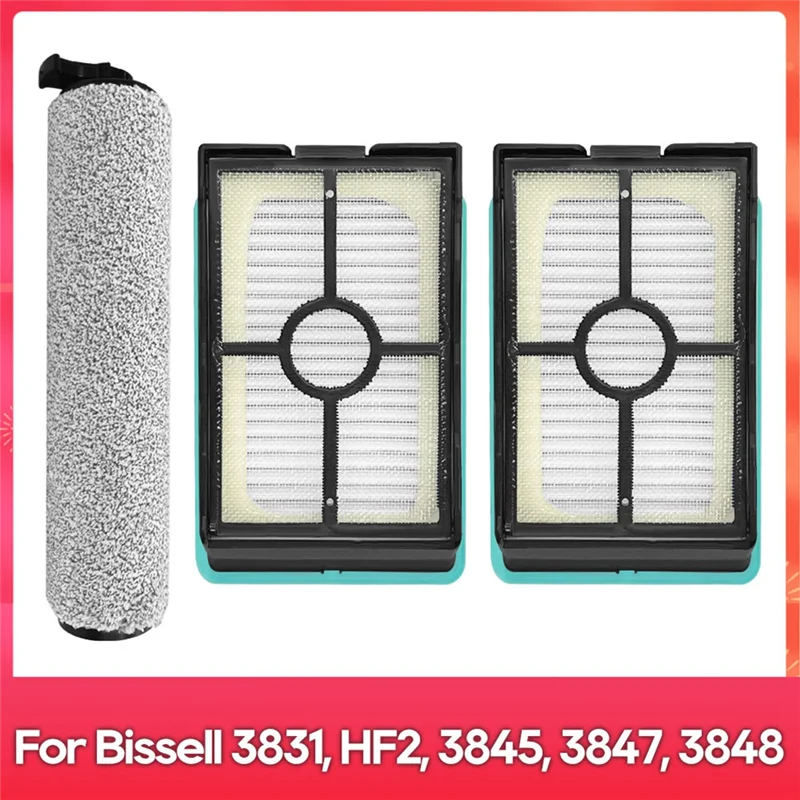 

AONEQ-For Bissell Crosswave Hard Floor Expert 3831, HF2, 3845, 3847, 3848 Vacuum Cleaner Filter Brush Accessory Part