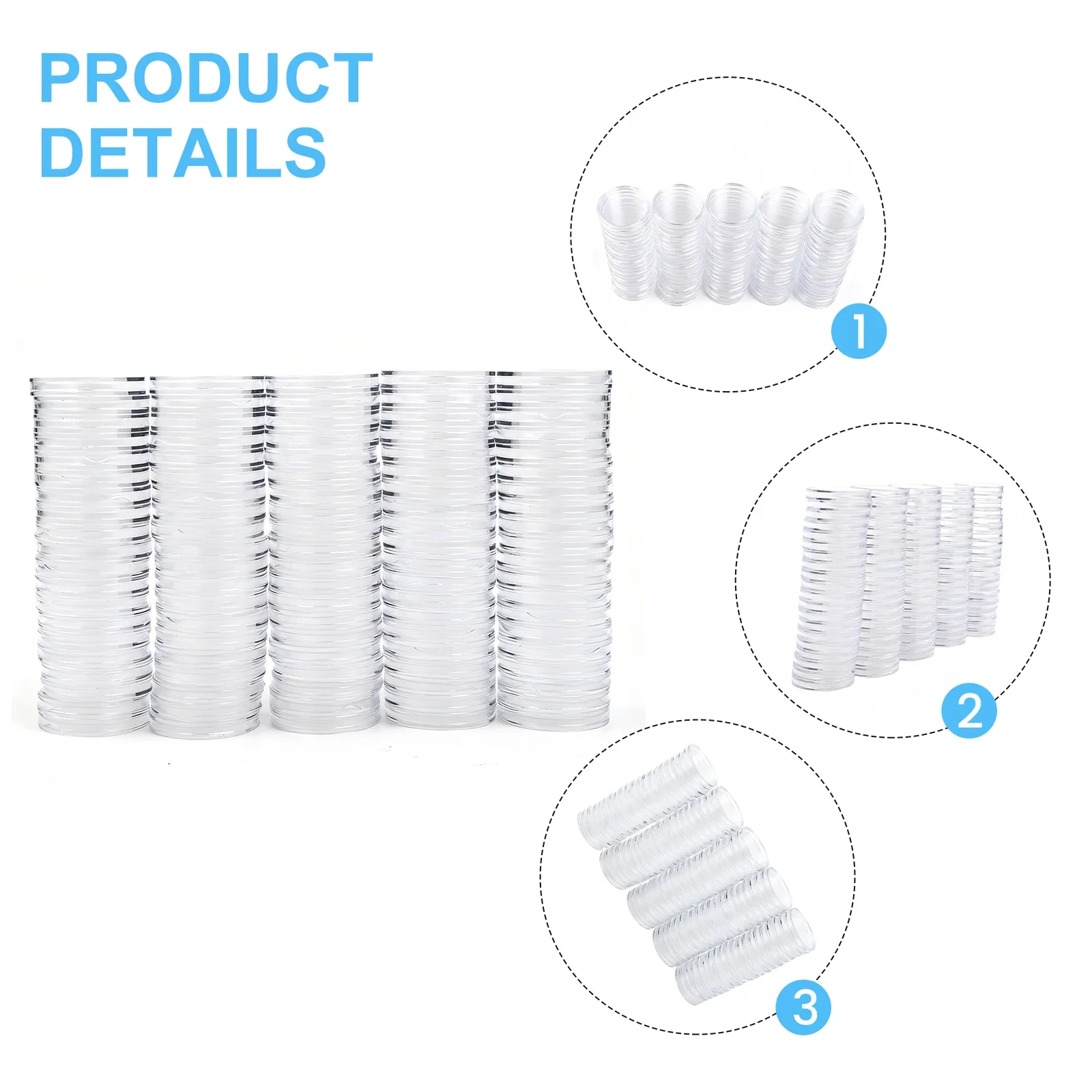 Clear Container Coin Holder Transparent Design Large Quantity Dust Protection Reusable Coin Holders For Collectors