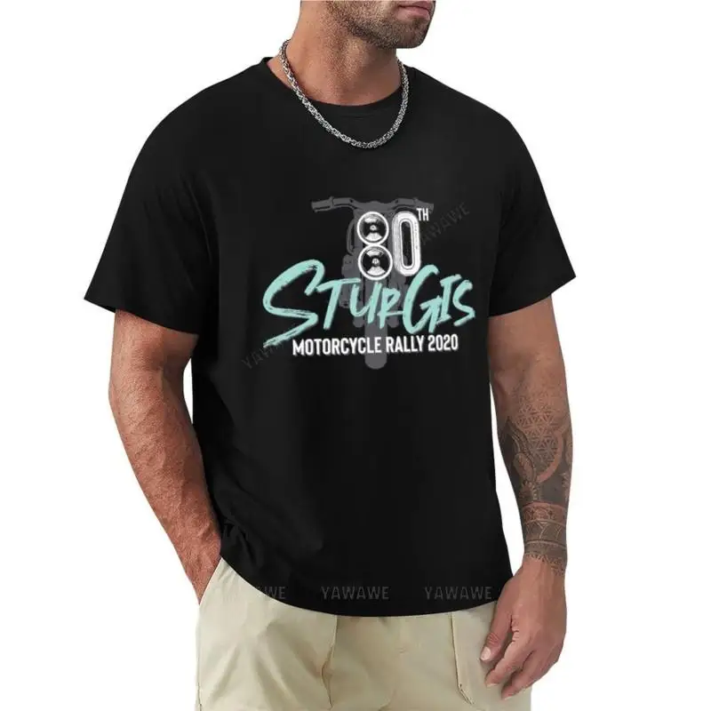 80th Sturgis South Dakota Motorcycle Rally T-Shirt summer clothes plus size t shirts heavy weight t shirts for men