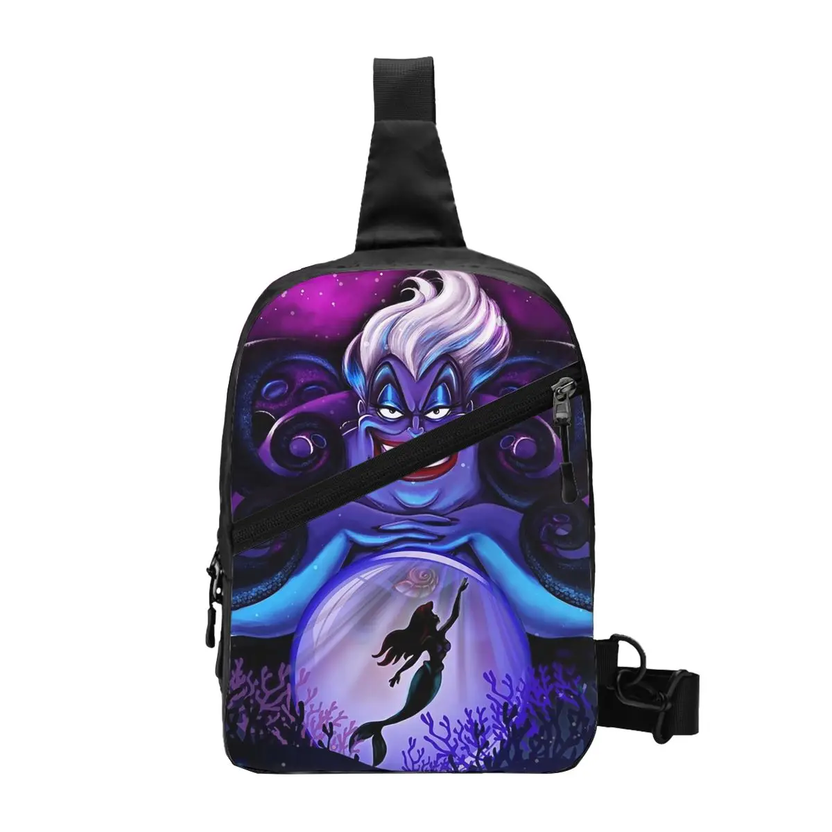 

Ursula The Witch Of The Seas Chest Bag Men Sling Crossbody Backpack Chest Bag Traveling Hiking Daypack Shoulder Bag