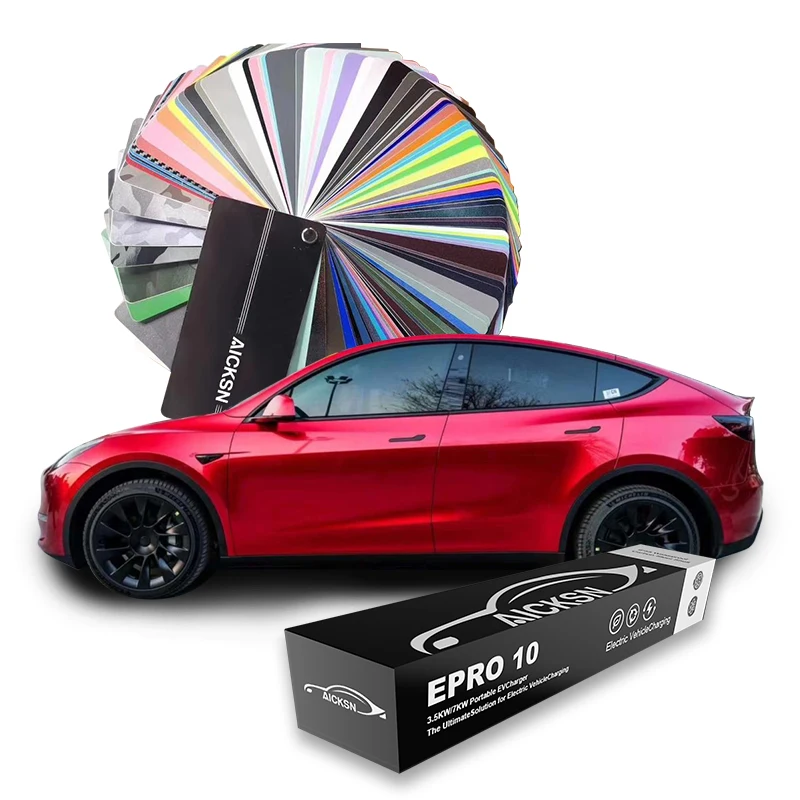 

Vampire Red Metallic Electro-Optical Car Vinyl Wrap Removable Glue Paint Protection Vehicle Decoration Vehicle Stickers