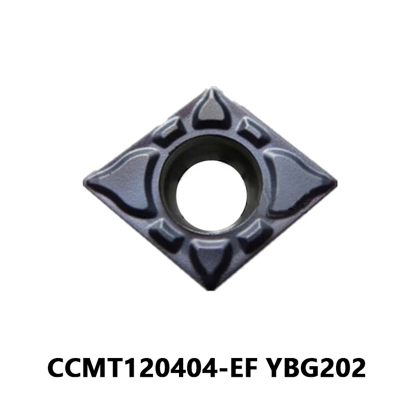 

CCMT Carbide Inserts CCMT120404 CCMT120404-EF YBG202 for Steel And Stainless Lathe Turning Cutting Tool CNC Metal Tool CCMT12