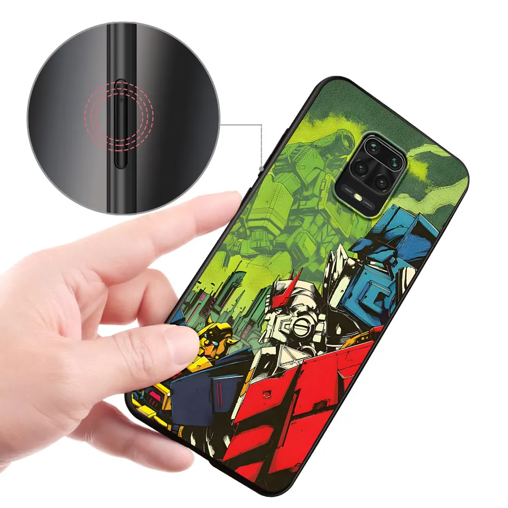 Transformers Case for Xiaomi Redmi Note 10 8 8T 9 13 11 12 Pro Plus 7 10S 9S 11E 12S 11S Soft TPU Black Phone Cover