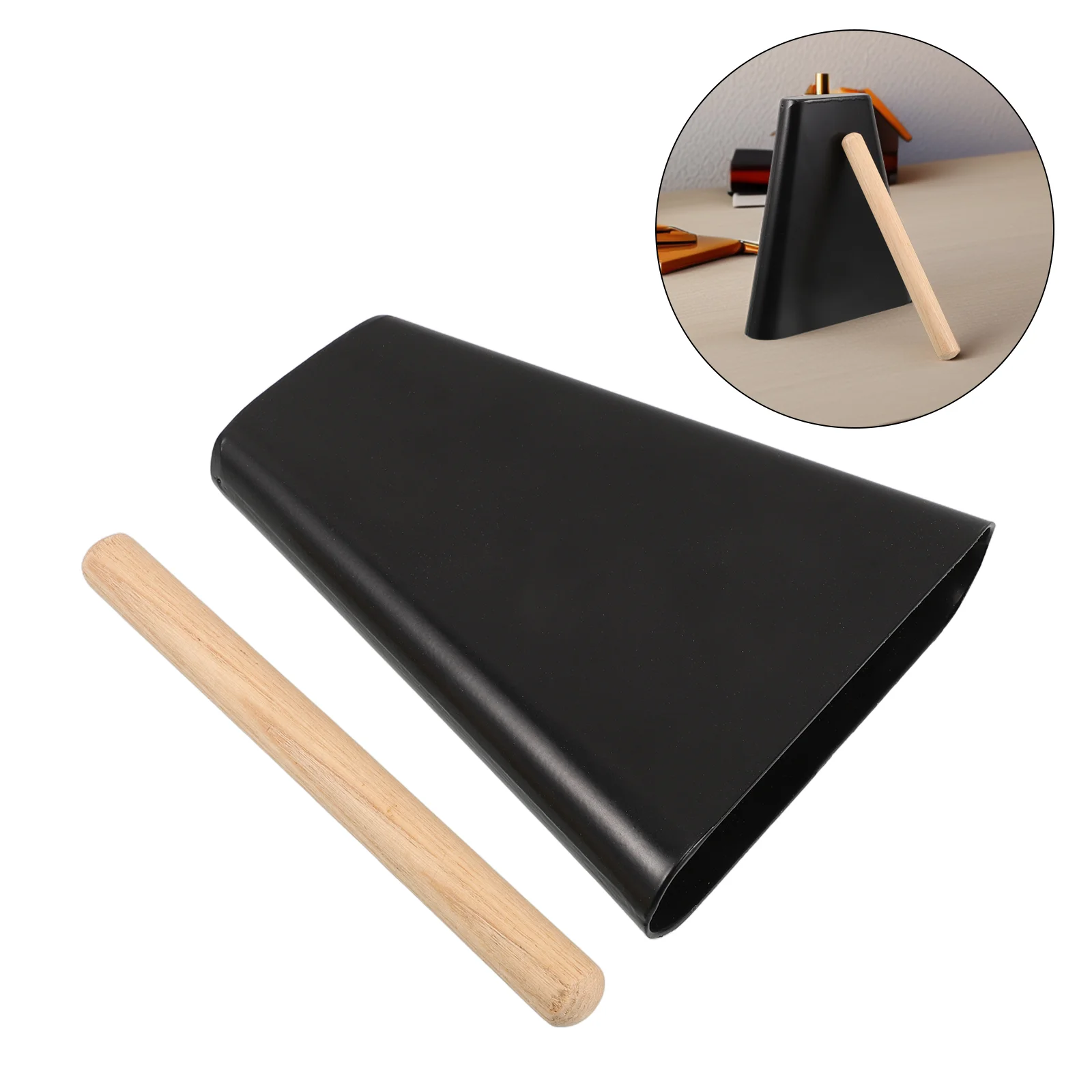 1 Set Metal Cowbell Instrument for Drum Set with Mallet Percussion Cowbell Handheld Cowbell Cheering Bell Cowbell