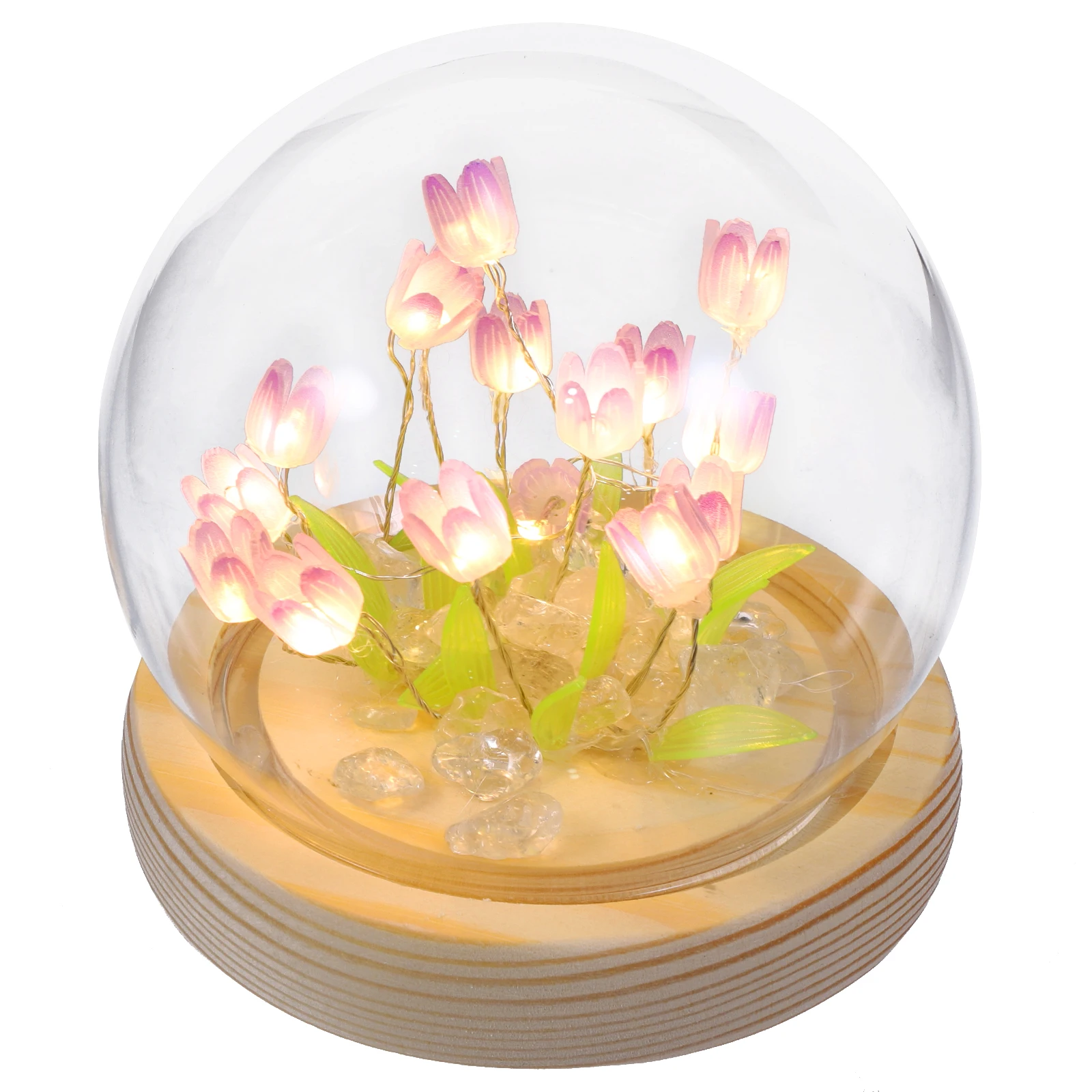 

Tulip Night Light H made DIY Flower Lamp for Bedroom Decoration Warm Light Creative Bedside Room Lamps Small Night Lights