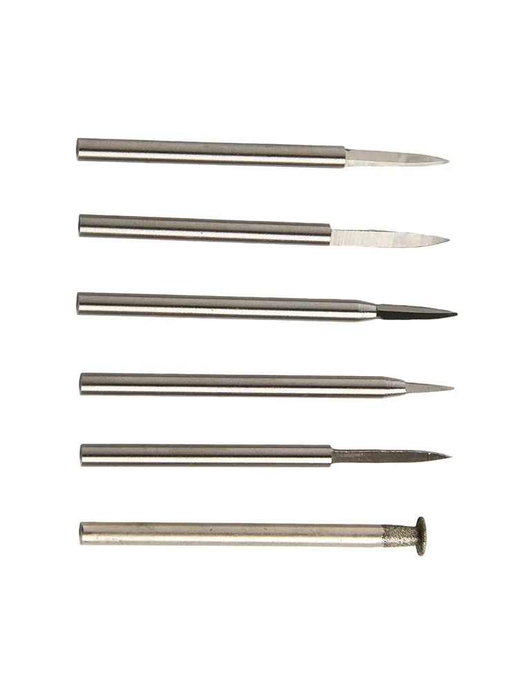 6pcs Wood Carving Drill Bits Grinding Tool For Rotary Tool Engraving Drill Accessories For Drawing Lines Wood Carving Lettering