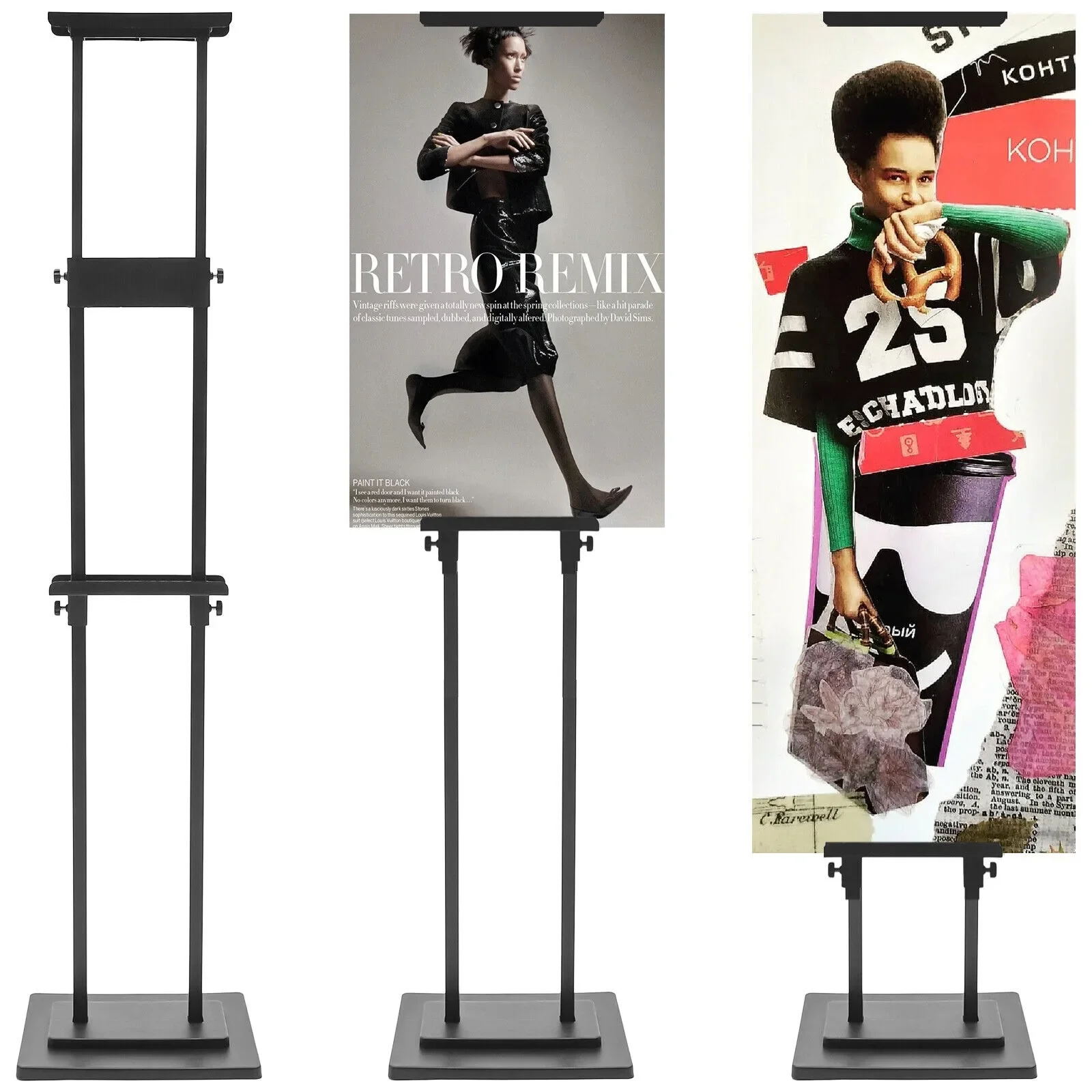 US Pedestal Poster Stand Adjustable Sign Holder Floor Standing Double-Sided Display