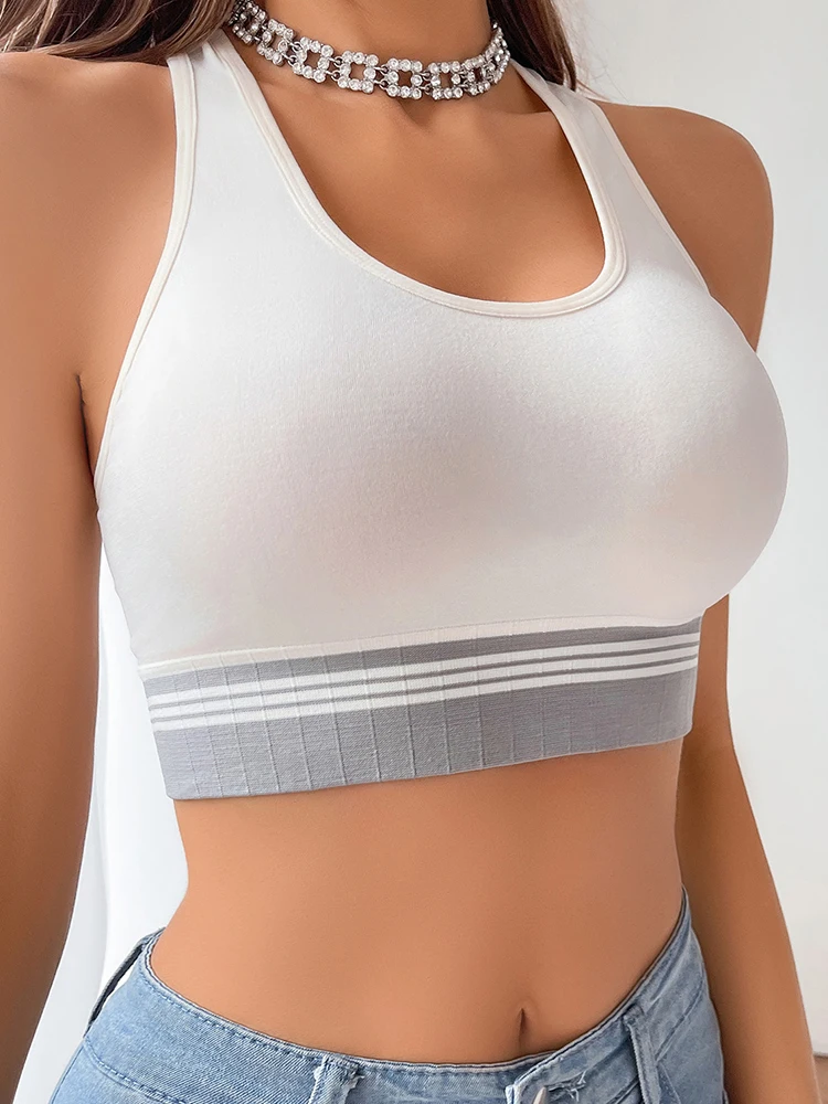 Female Seamless Camisole Athletic Vest Gym Women Underwear Solid Comfortable Push Up Fitness Sportswear Sexy Bras Brassiere