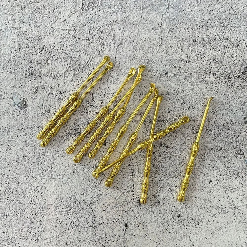 10 قطعة ملعقة صغيرة لمسحوق التبغ عشب الطب قياس ملعقة معدنية مجرفة صغيرة اكسسوارات الدخان