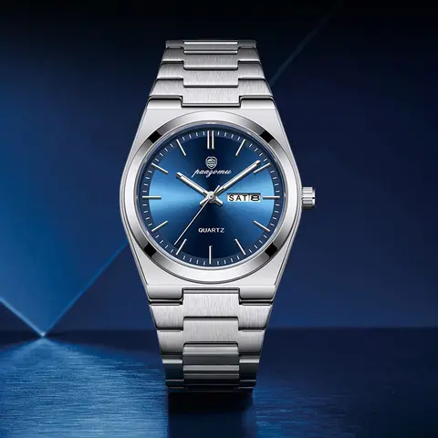 2025 Ny Lyxig Herrklocka 3ATM Vattentät Lysande Datum Herrklocka Rostfritt Stål Herrklocka Sport Mode Herr Quartz Klockor 10 best sales vattentålig 3atm rostfri stålklocka med baksida - №3