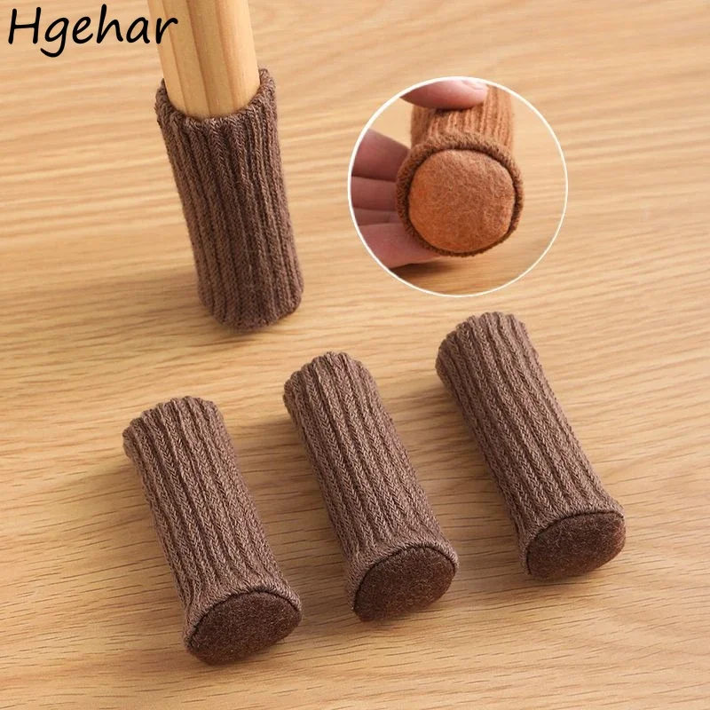 Knitted Chair Leg Covers Thicken Table Stool Foot Protector Wear-resistant Mute Furniture Feet Cap Multi-function Non-slip