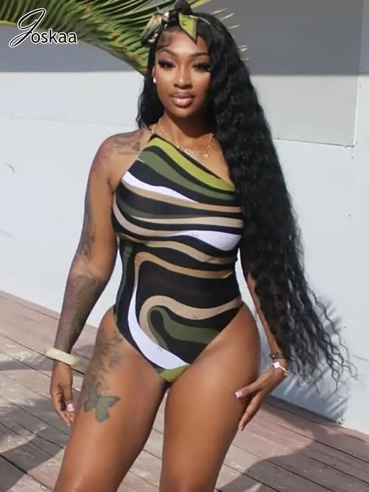 ملابس داخلية نسائية مطبوعة ملونة من Joskaa ملابس صيفية ضيقة بدون ظهر بأشرطة ضيقة 2025 ملابس علوية للنوادي منتصف الليل ملابس شاطئ للعطلات #1