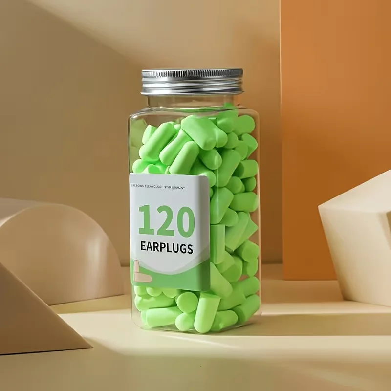 60/120pcs Reusable Colored Slow-Rebound Foam Earplugs - Soft, Comfortable, And Durable, Ideal for Sleeping, Studying, And Workin