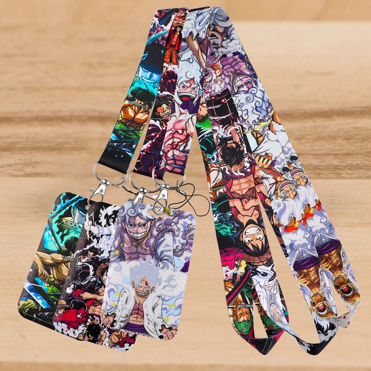 Zoro Lanyard Anime Piraat Kaarthouder Nekkoord voor Sleutel ID-kaart Telefoonriemen Badgehouder Sleutelhangers Cosplay Accessoires Geschenken