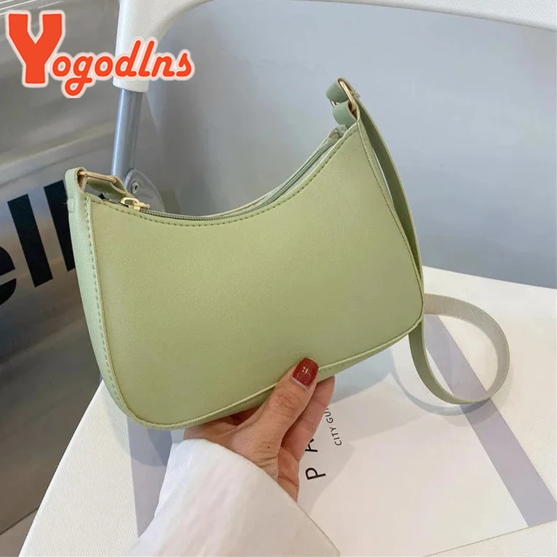 Fashion  Shoulder Bag For Women Casual Solid Color Armpit Bag High Quality Underarm Bag Trendy New Lady Handbag Bolsa