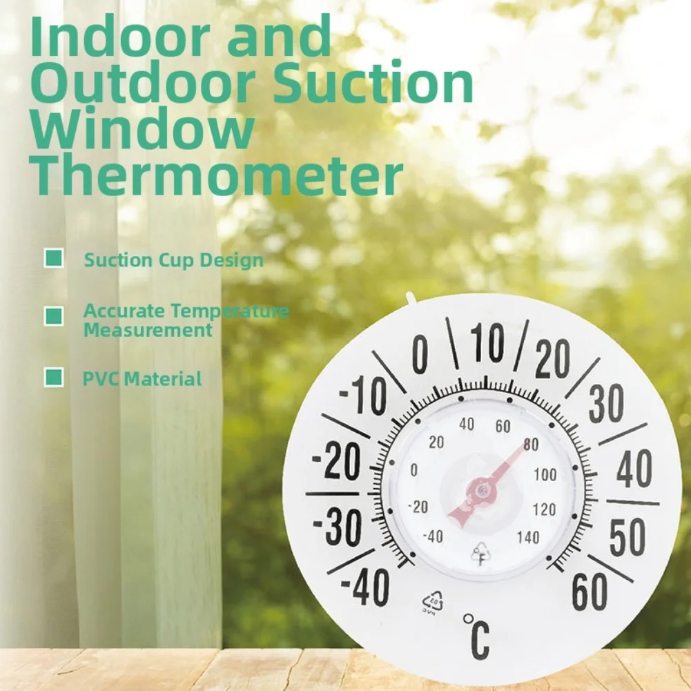 Janela doméstica termômetro de janela de monitoramento de estufa à prova d'água termômetro doméstico instalação autoadesiva