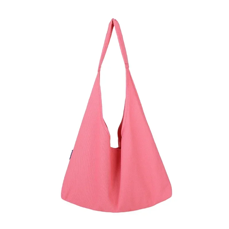 

2025 Spring New High Quality Canvas Shoulder Bags Large Capacity Simple Versatile Commute Solid Color Handbags for Women