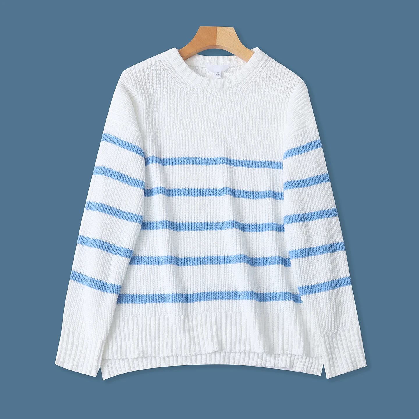 

Autumn Winter Women's round Ne Loose Fitting Slimming Warm Casual Long Sve Knitted Sweater Sli Polyester Fiber