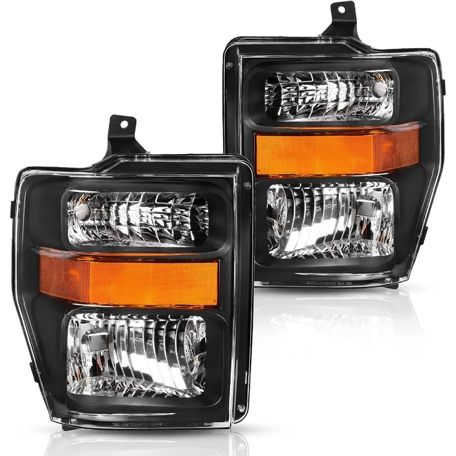 

Фары в сборе, совместимые с 2008, 2009, 2010, 08 09 10, сменная пара сверхмощных фар, прозрачные линзы, янтарный отражатель B