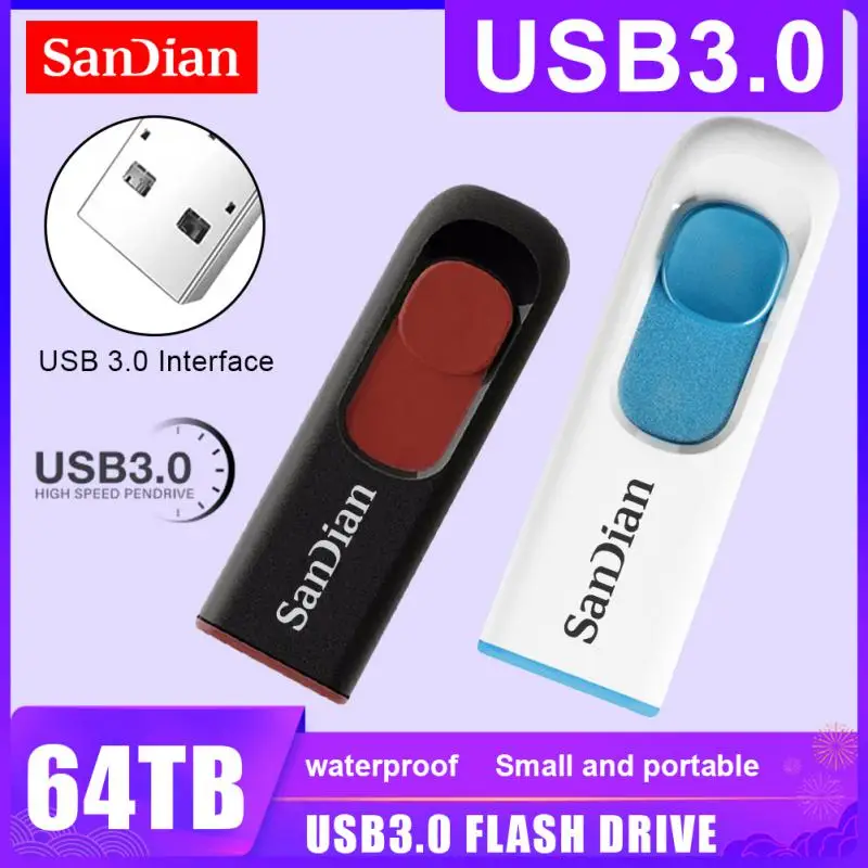 64TB USB Flash Drive 8TB Metal Real Capacity Memory Stick High Speed Flash Memory 512GB Black Gift Storage U Disk For PC