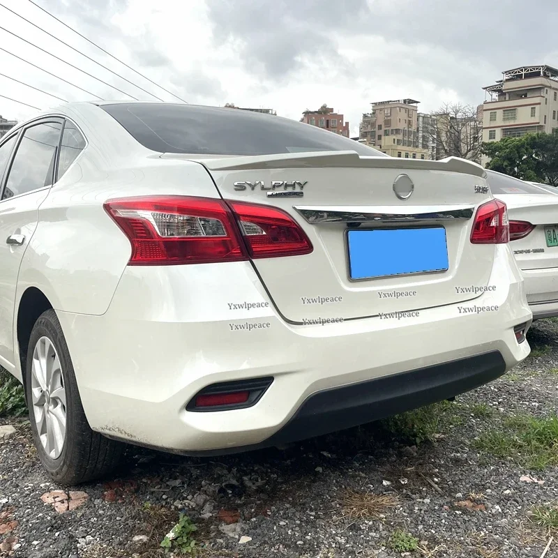 For Nissan Sentra SYLPHY Spoiler 2013 -2019 M4 Style ABS Material Unpainted Color Rear Trunk Lip Spoiler Body Kit Accessories