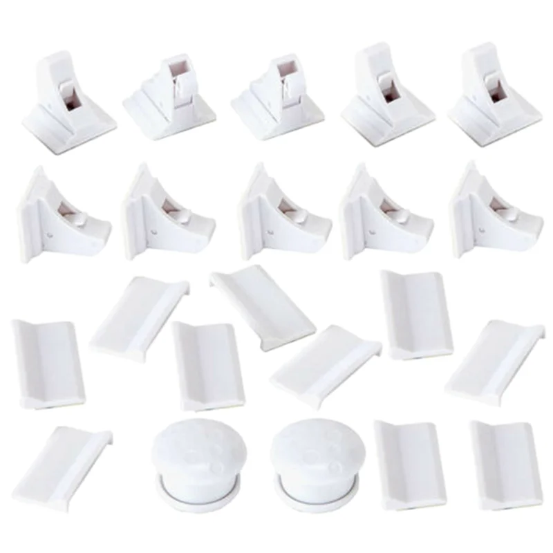 N96R 30+6 Magnetic Cabinet Locks Child Proof Cupboards Drawer Invisible Kids Baby Safe Lock Catch