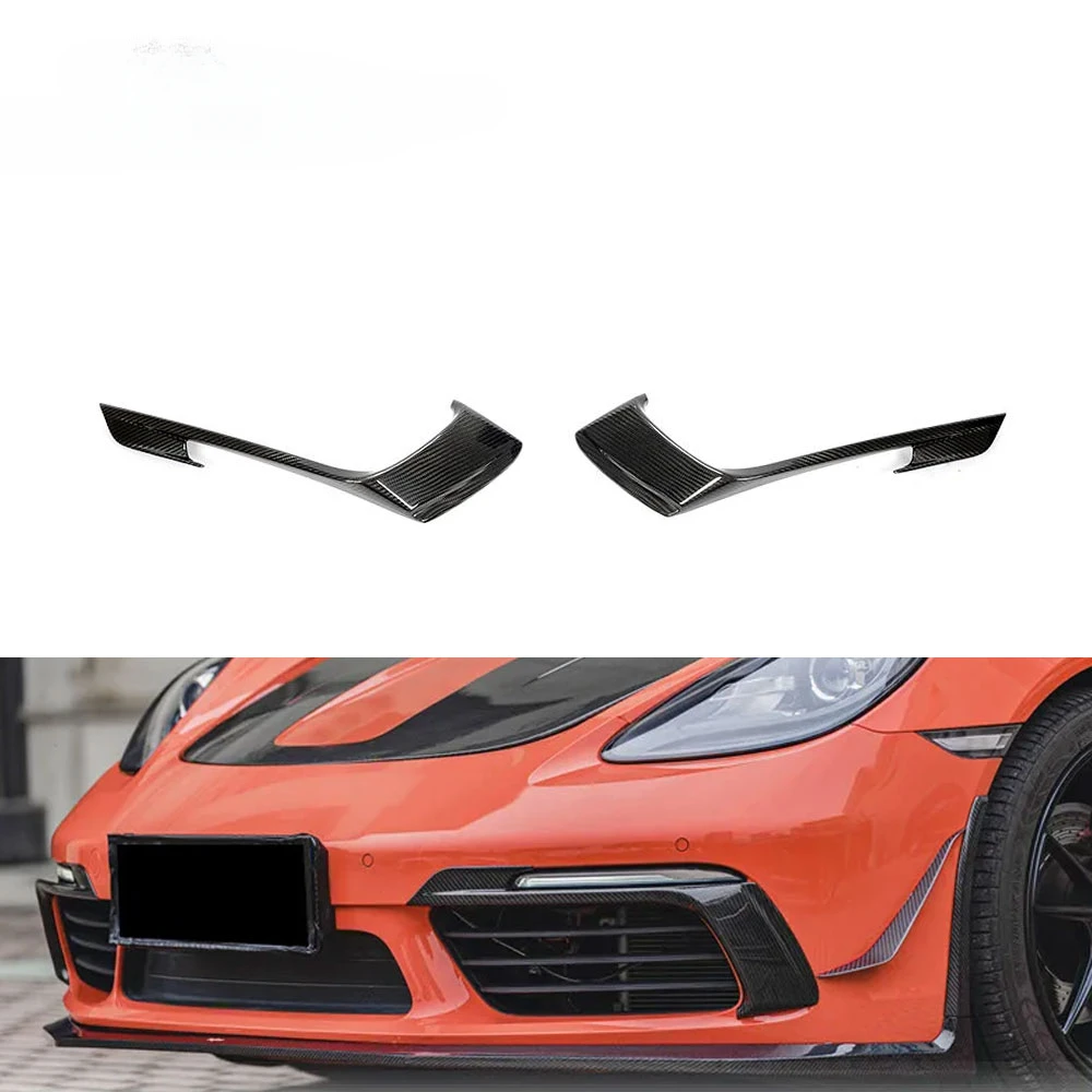 

Exterior Decoration Carbon Fiber 718 Front Canards for Porsche 718 Boxster Cayman 2016-2019