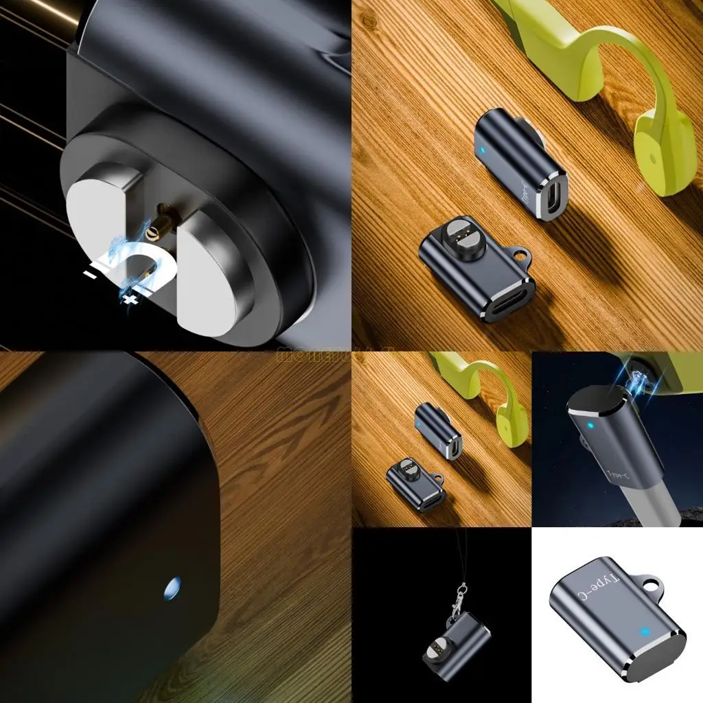 

F62C USB C Зарядная адаптер Светодиодный индикатор алюминиевый магнитный преобразователь для крыла