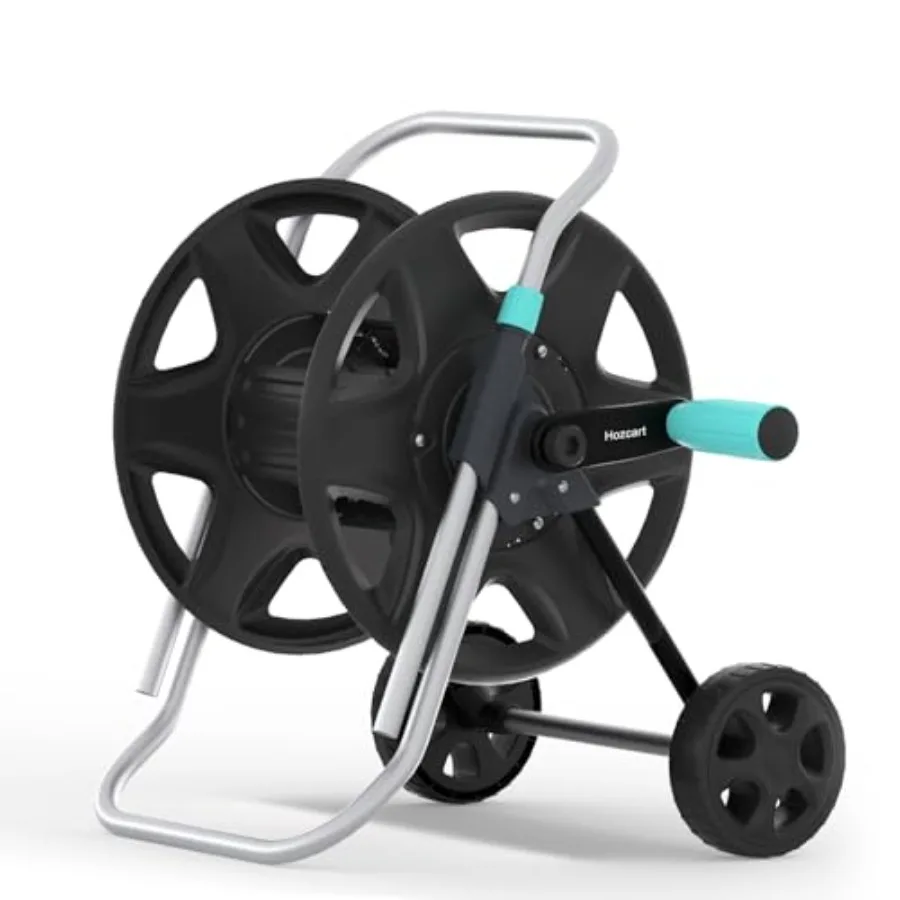 

Garden Hose Reel Cart Metal Heavy Duty Garden Hose Reel with Wheels Portable Hose Carts Holds 50-120 feet Hose Reel for Outdoor