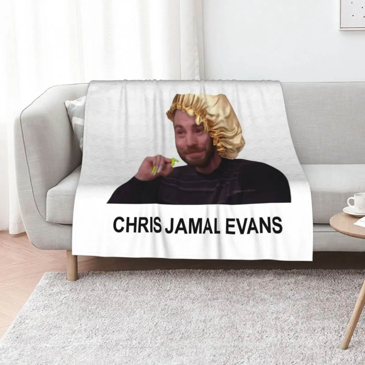 

Chris Jamal Evans Meme Throw Blanket decorative Decoratives Blankets Sofas Of Decoration Flannel Fabric Blankets