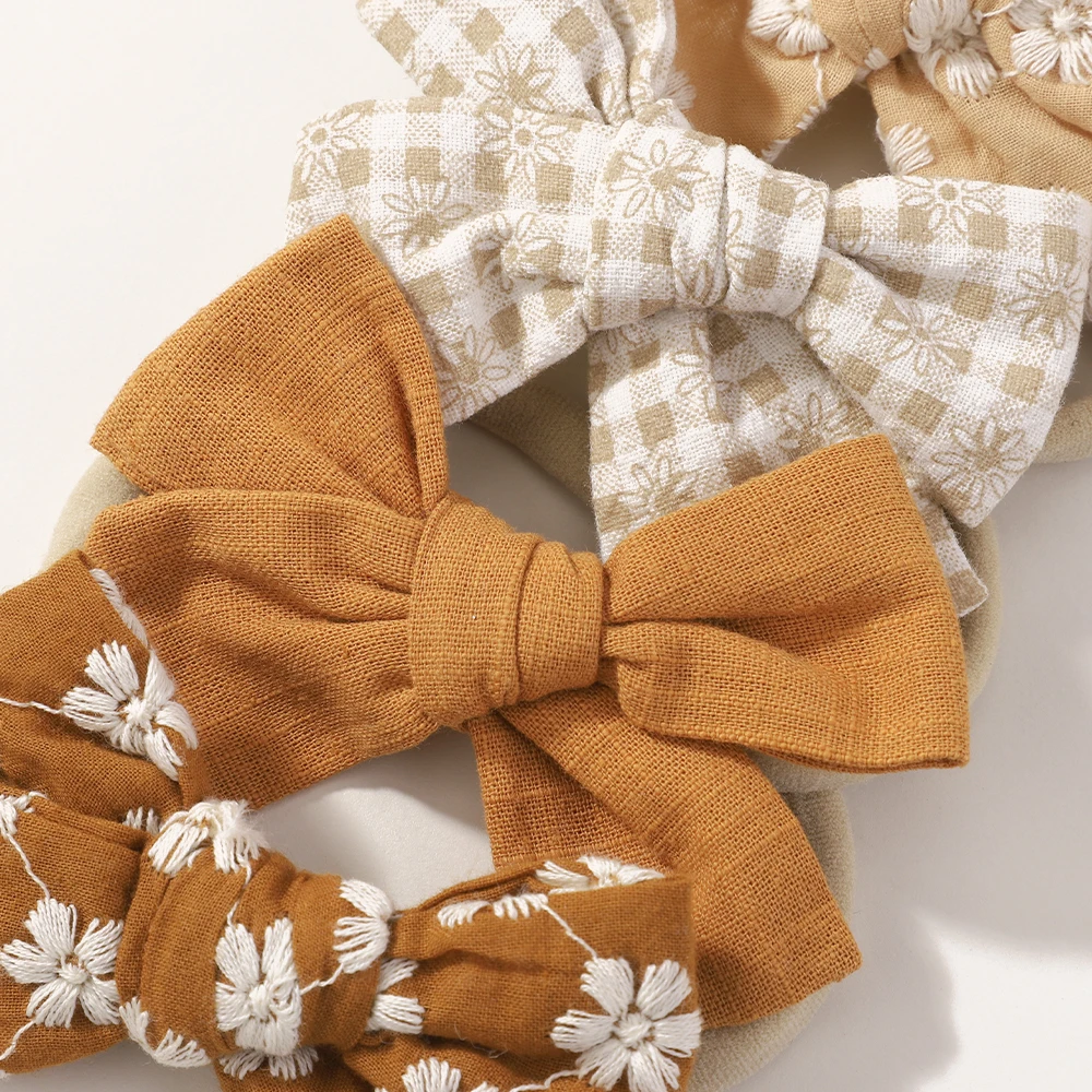 5 قطعة/المجموعة لينة الطفل الانحناء عقال النايلون القطن العصابات الشعر للفتيات الأطفال الوليد إكسسوارات الشعر طفل هيرباند #3