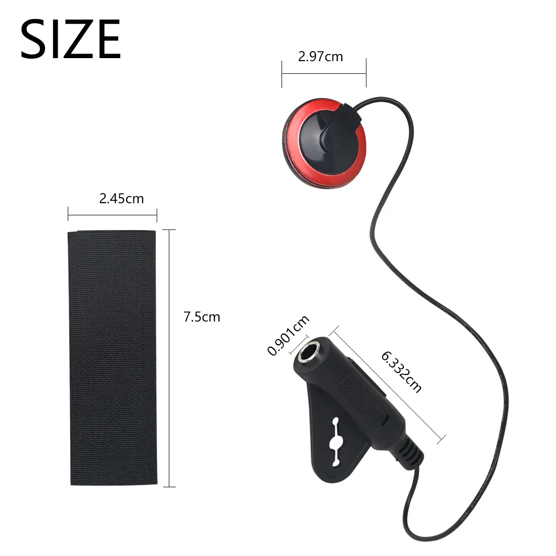 

Clip-On / Stick-On Pickup Piezo Buzzer Element Acoustic Guitar / Ukulele / Violin Portable EQ Transducer No Hole Required