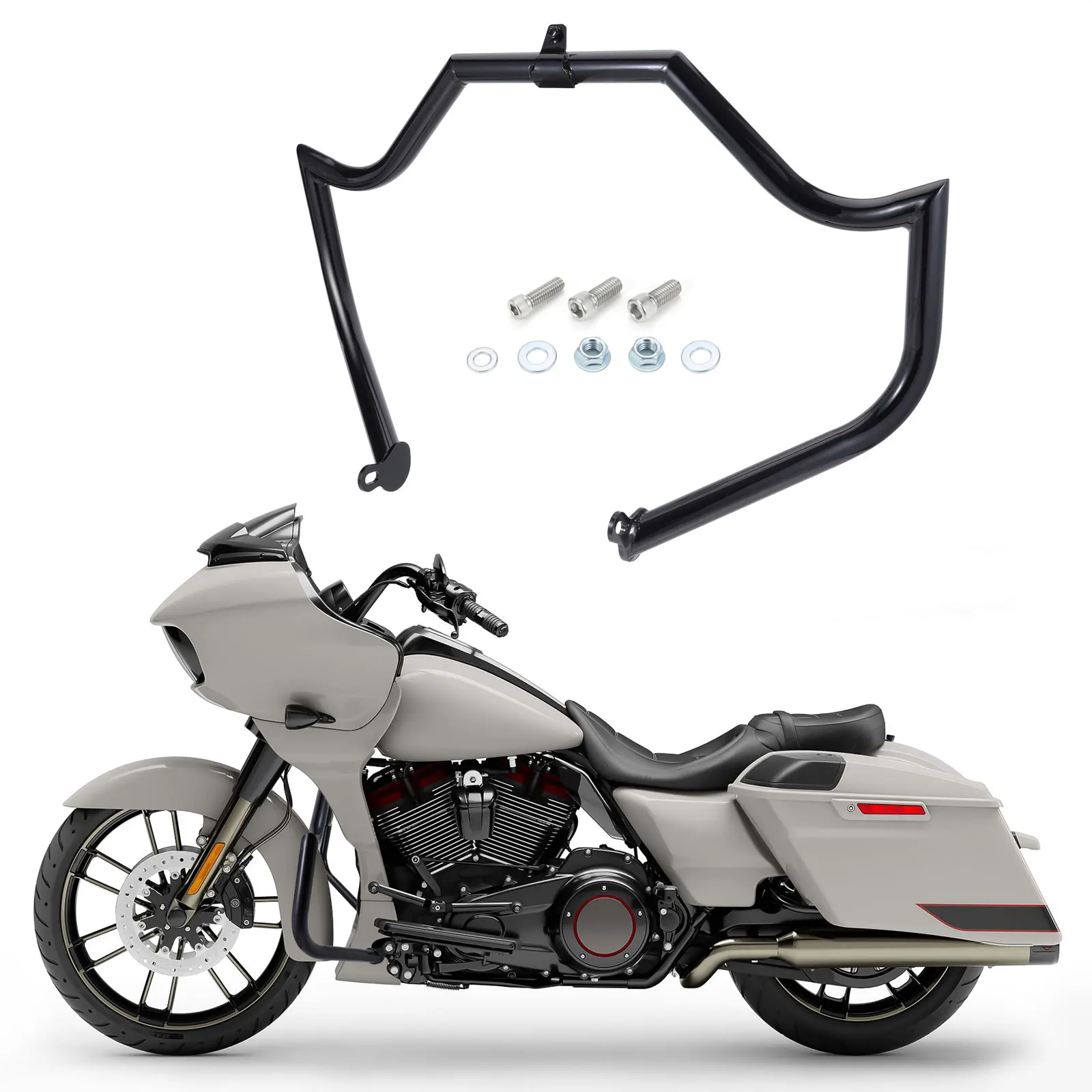 

Crash Bar Engine Guard Highway Bar for Harley Touring Road Glide Road King Street Glide Electra Glide CVO and Trike Models