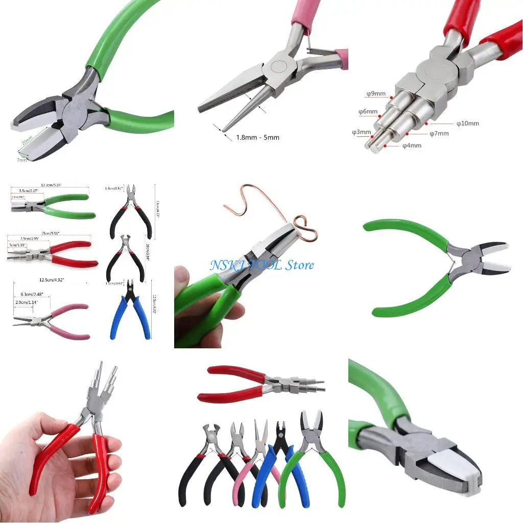 

L8RC 6Pieces Micro Jewelry Pliers Set for Jewelry Repair Wire Wrapping Crafts Jewelry