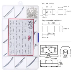 160 pz 15 valori 250V 1808/2410/6125 ceramica SMD kit scatola fusibili a colpo lento 250mA 500mA 1A 2A 3A 4A 5A 6.3A 8A 10A 12A 15A 20A 25A