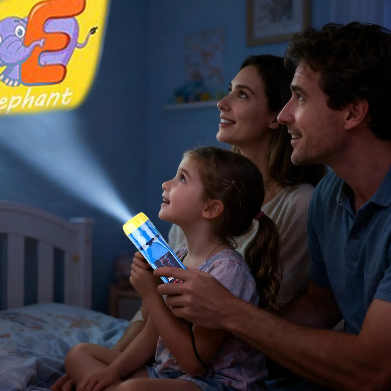 Children's projector story machine early educational cognition bedtime story lighting pattern projection flashlight toys