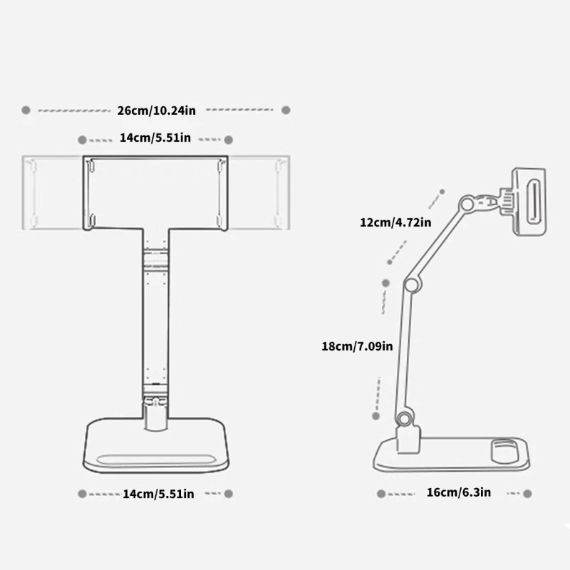 Portable Monitor Holder Expandable Adjustable Laptop Gaming Desktop Clamp Stand