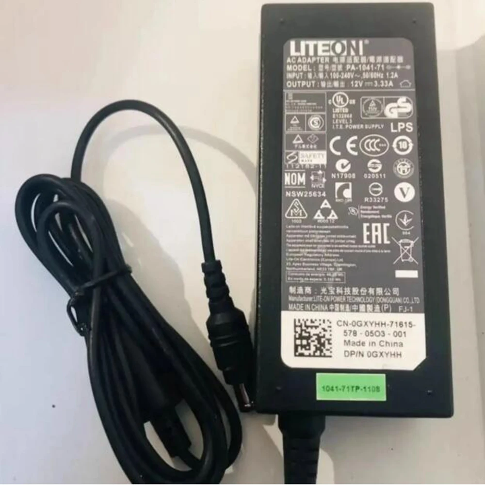 Genuine LITEON 12V 3.33A 40W 5.5x2.5mm PA-1041-81 PA-1041-0 PA-1041-71 AC DC Power Adapter For Monitor Power Supply Charger