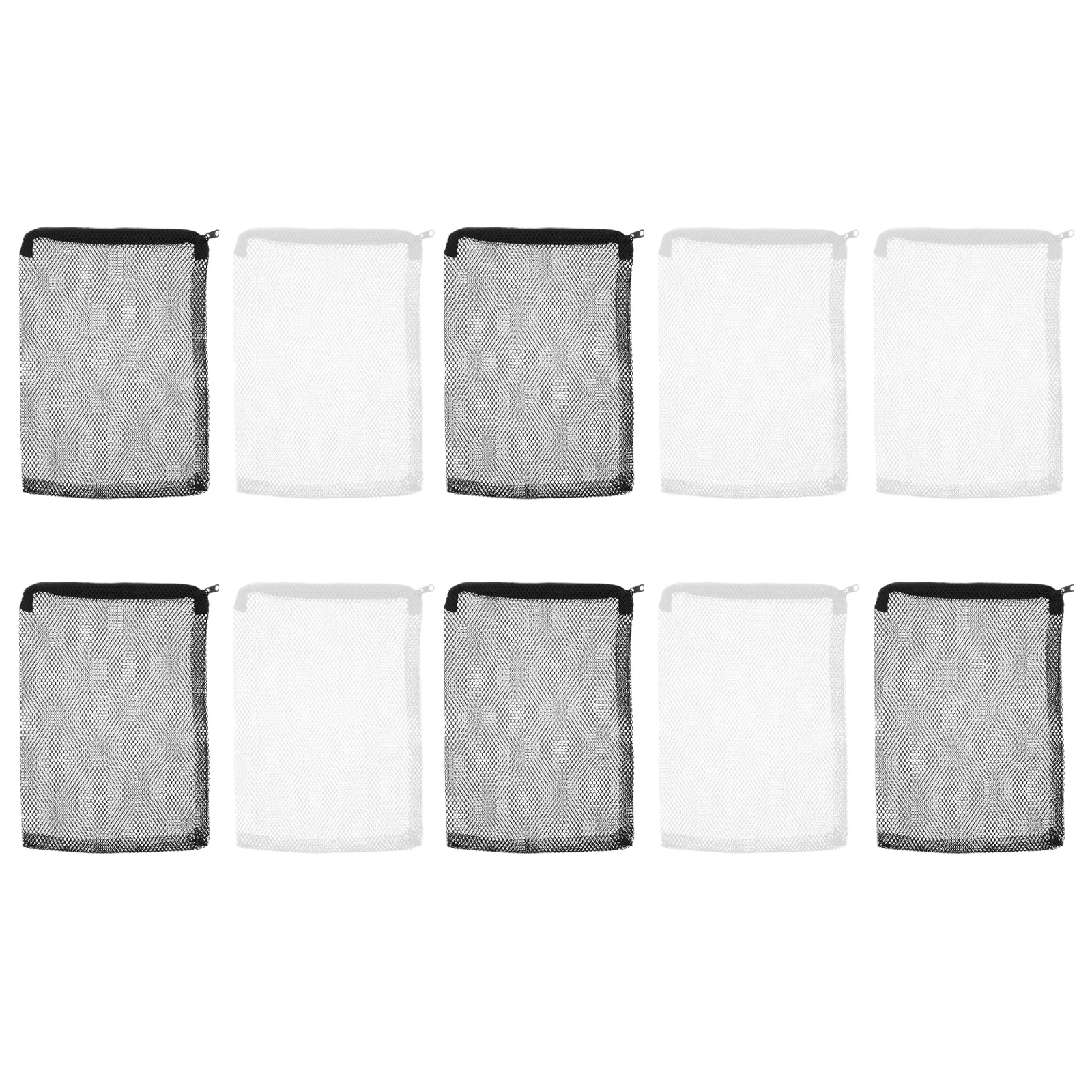 

10pcs 30X20Cm Fish Tank Filter Bag With Zipper Aquarium Mesh Pouch For Storage Media Ceramic Carbon Volcanic Rock White Black