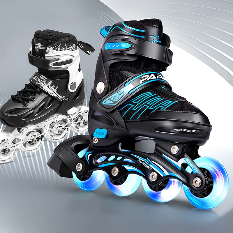 

Adjustable Inline Skates for Beginners Adults Kids Boys Girls 8 Wheels Flash Roller Blades Professional Skating Shoes Training