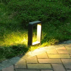 Outdoor Poller Licht IP54 IP65 wasserdicht moderne rechteckige Rasen Licht Landschaft LED Garten Licht