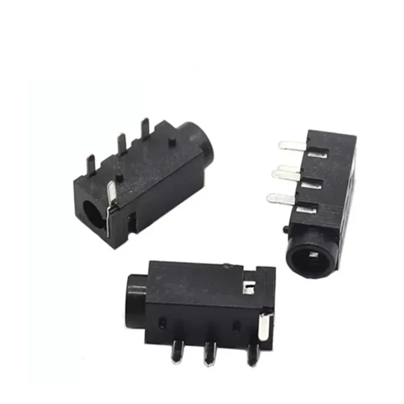 100Pcs PCB Mount 3.5mm Female 4 Pole DIP Audio Jack Connector PJ320A